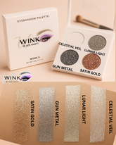 WINK-3 Eyeshadow Palette | 4 Glitter Shades | WINK by Ace Vanity